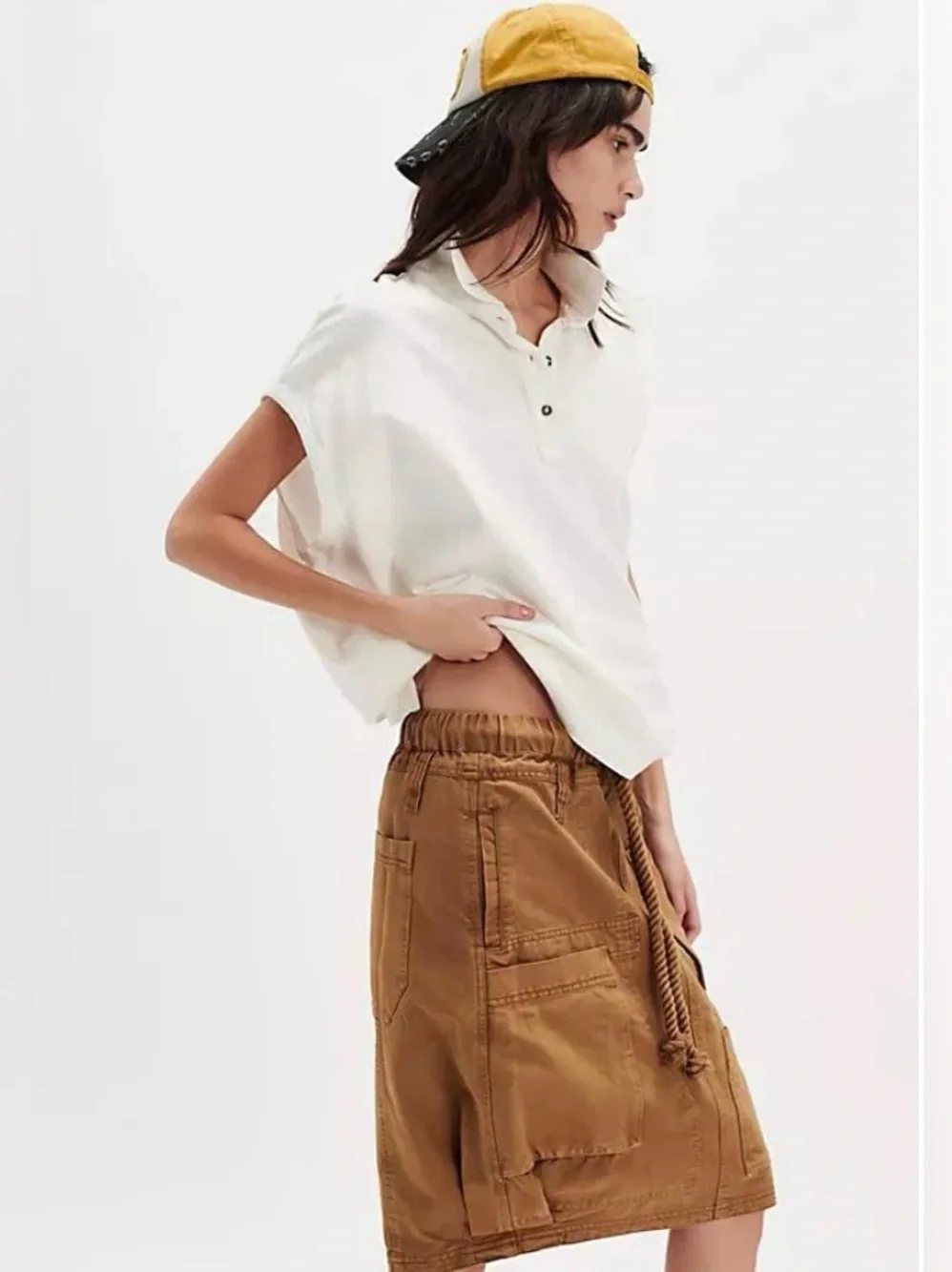 Free People Tobacco Brown Skirt. New With Tags—Pockets—Casual—BEAUTIFUL!  XS